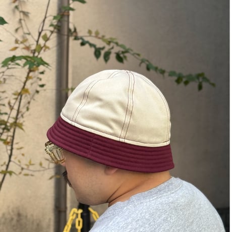BALL SHORTER HAT　"IVORY x BURGUNDY"