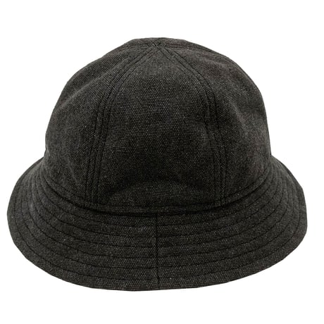 6P HAT -VINTAGE CANVAS- BLACK