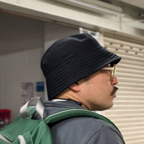 BUCKET SLOPE HAT “COTTON OX” BLACK