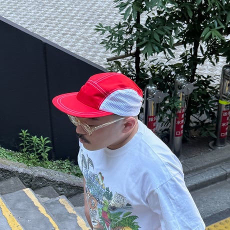 JET CAP “SIDE MESH” RED×WHITE