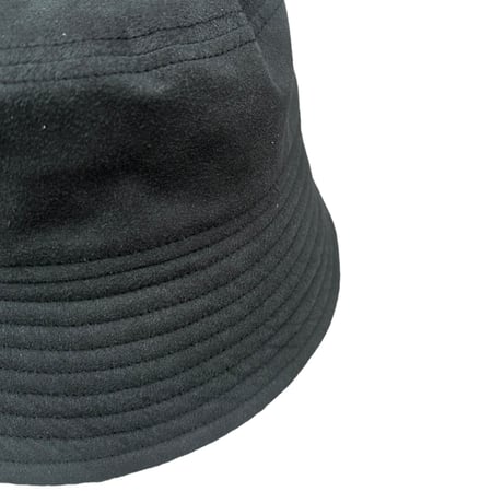 BUCKET SLOPE HAT “FAKE LEATHER” BLACK