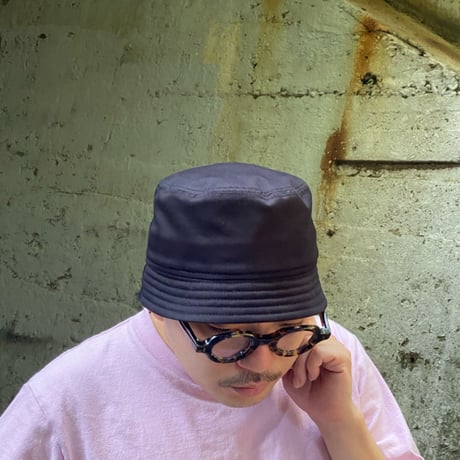 BUCKET SHORTER HAT　"COTTON TWILL BLACK"