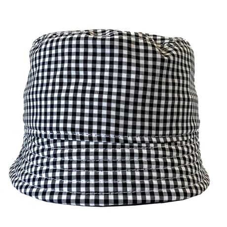BUCKET SHORTER HAT　"GINGHAM CHECK BLACK"