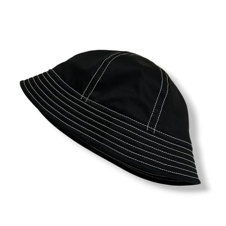 BALL SHORTER HAT “COTTON TWILL BLACK” WHITE ST