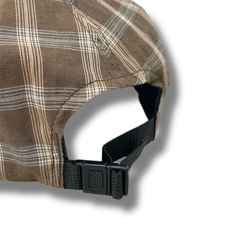 LOW STRAP CAP  -MULTI CHECK-  BROWN