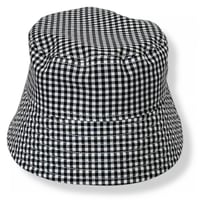 BUCKET SLOPE HAT “GINGHAM CHECK” DARK NAVY