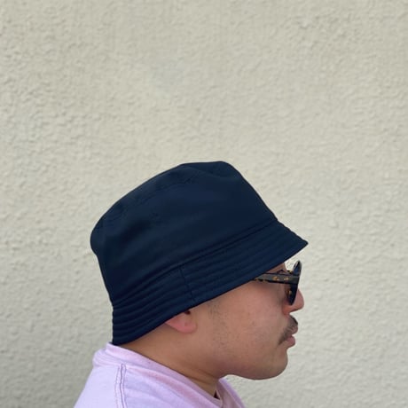 BUCKET SHORTER HAT　"COTTON TWILL BLACK"