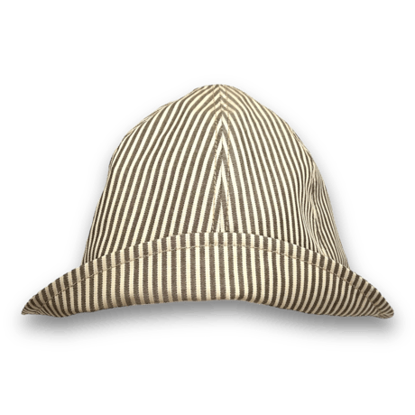 TULIP HAT  #2  "BEIGE STRIPE"