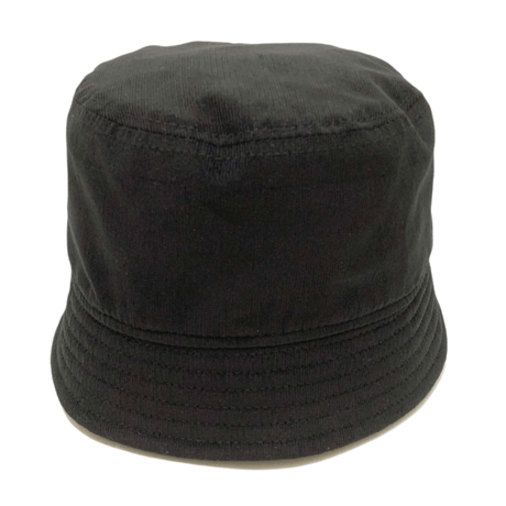 BUCKET SHORTER HAT　"THIN CORDUROY"    BLACK