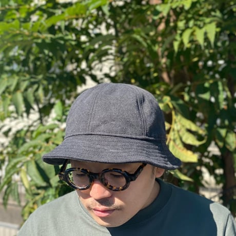 6P HAT -VINTAGE CANVAS- BLACK