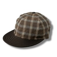 LOW STRAP CAP  -MULTI CHECK-  BROWN