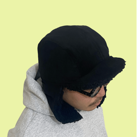 BOMBER CAP “THIN CORDUROY” BLACK×BLACK