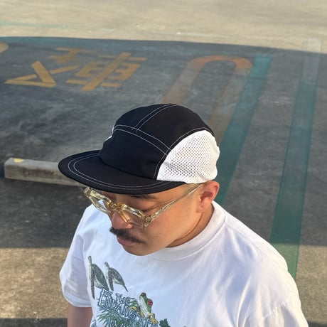 JET CAP “SIDE MESH” BLACK×WHITE