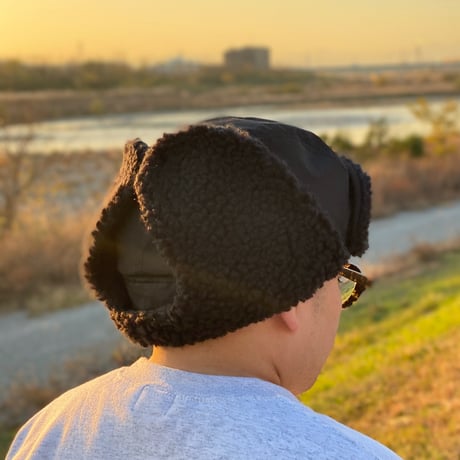 BOMBER CAP “T/C ” BLACK×BLACK