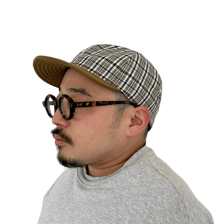 LOW STRAP CAP  -MULTI CHECK-