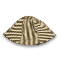 TULIP HAT  #2  "BEIGE STRIPE"