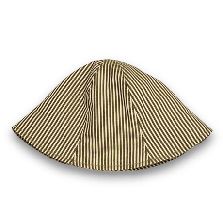 TULIP HAT  #2  "BEIGE STRIPE"