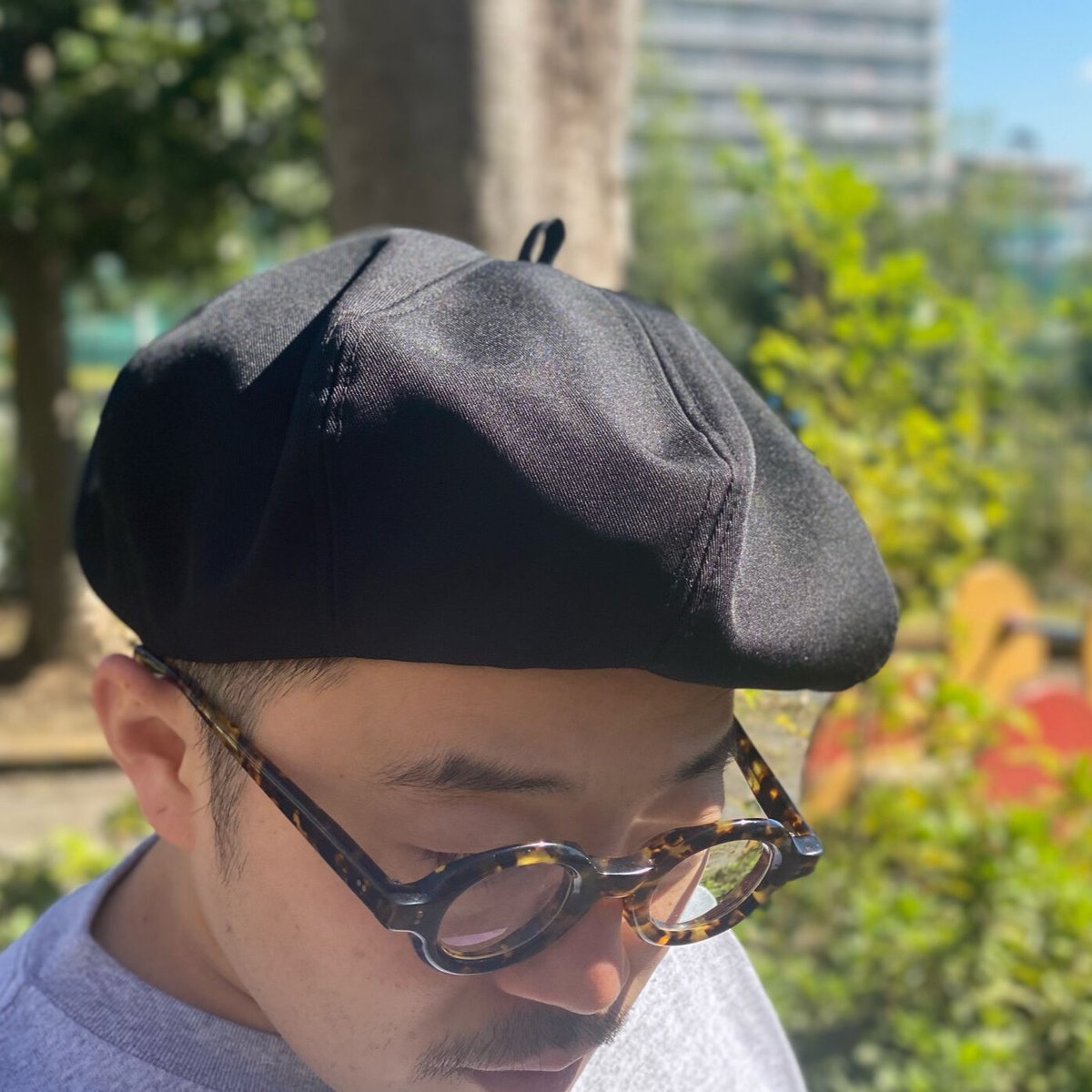 BERET -URBAN TWILL- BLACK | PICKLES ONLINE STORE