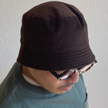 BUCKET SHORTER HAT　"THIN CORDUROY"  CHOCOLATE