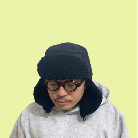 BOMBER CAP “THIN CORDUROY” BLACK×BLACK