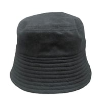 BUCKET SLOPE HAT “FAKE LEATHER” BLACK