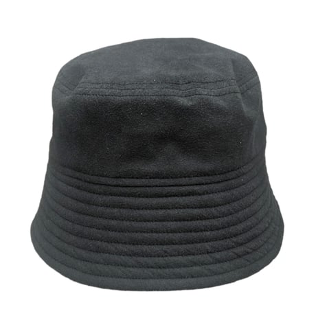 BUCKET SLOPE HAT “FAKE LEATHER” BLACK