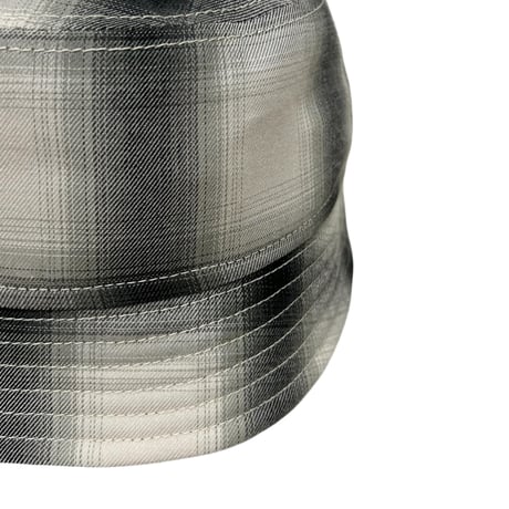 【IN STOCK】(M size)BUCKET SHORTER HAT　"OMBRE CHECK"  WHITE