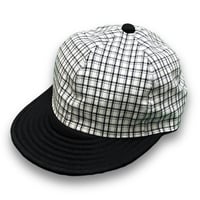 LOW STRAP CAP  -WHITE CHECK-