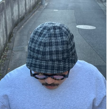 BALL SHORTER HAT “WOOL”  BLACK CHECK