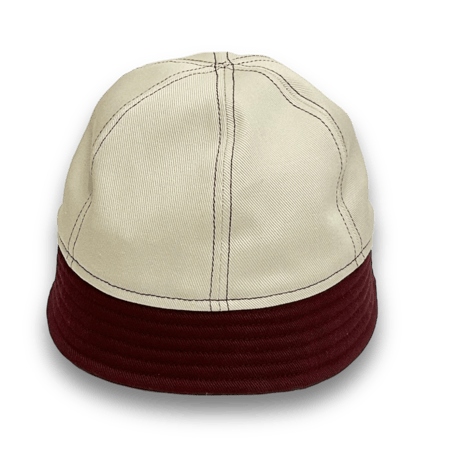 BALL SHORTER HAT　"IVORY x BURGUNDY"