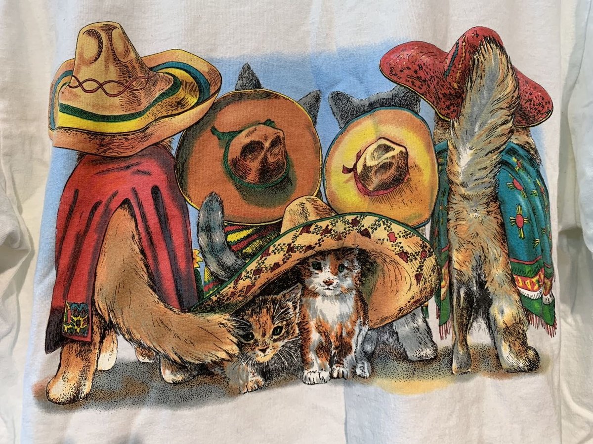 90s~アメリカ製 PRINTS OF TAILS CAT Tシャツ！ | mecca