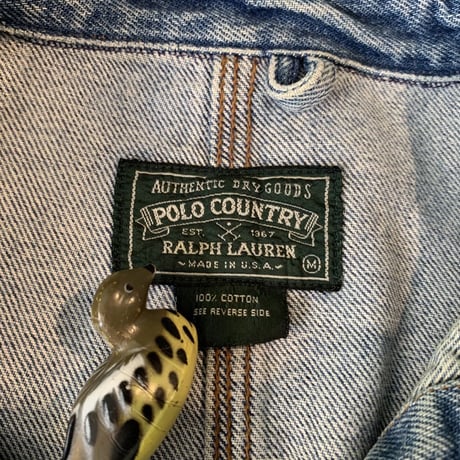８０s　MADE IN U.S.A　ラルフローレン　POLO COUNTRY ポロカントリー　デニム　カバーオール