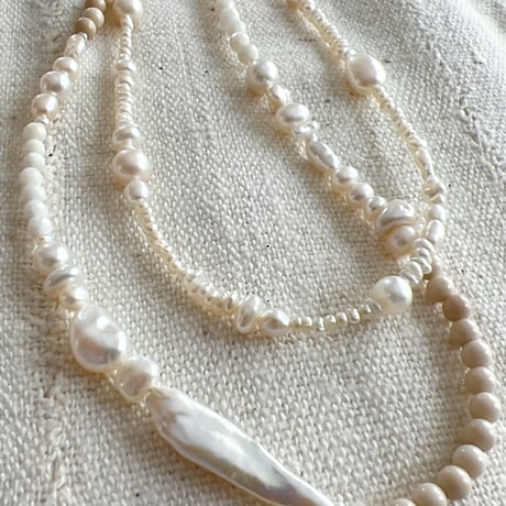 3・salt pearl necklace