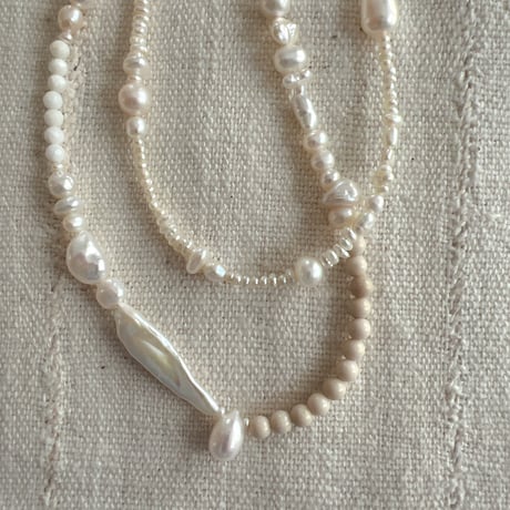 3・salt pearl necklace