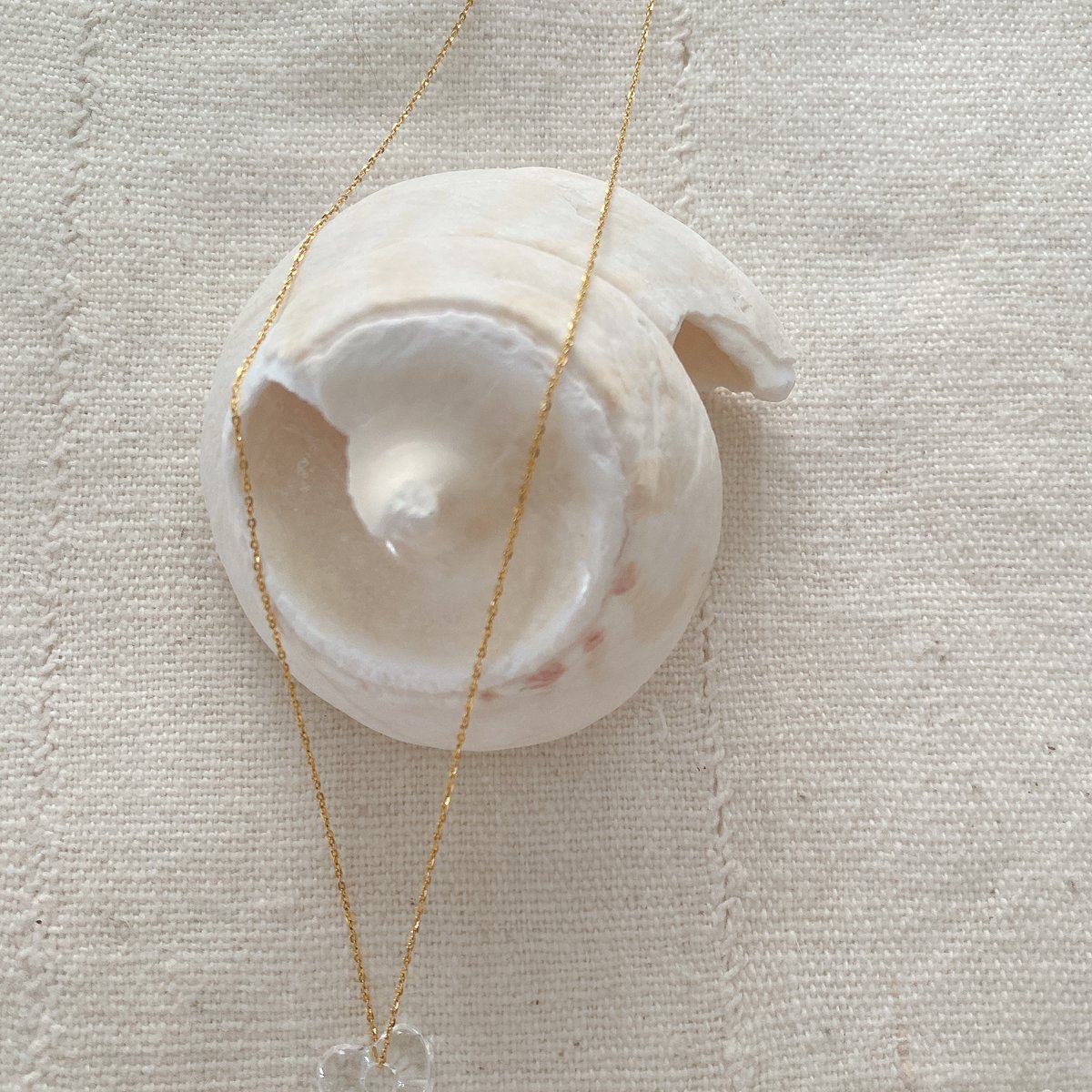 グラスハートロングネックレス | sandyfeet