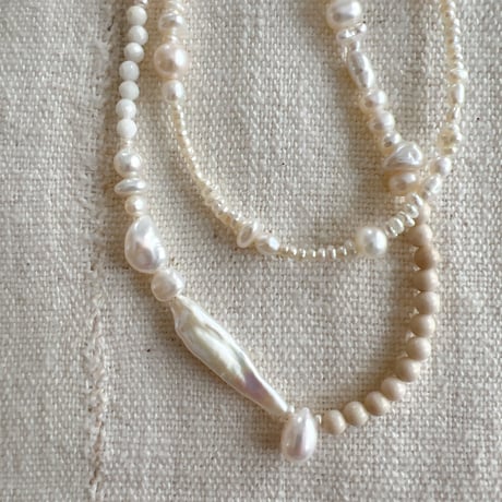 3・salt pearl necklace