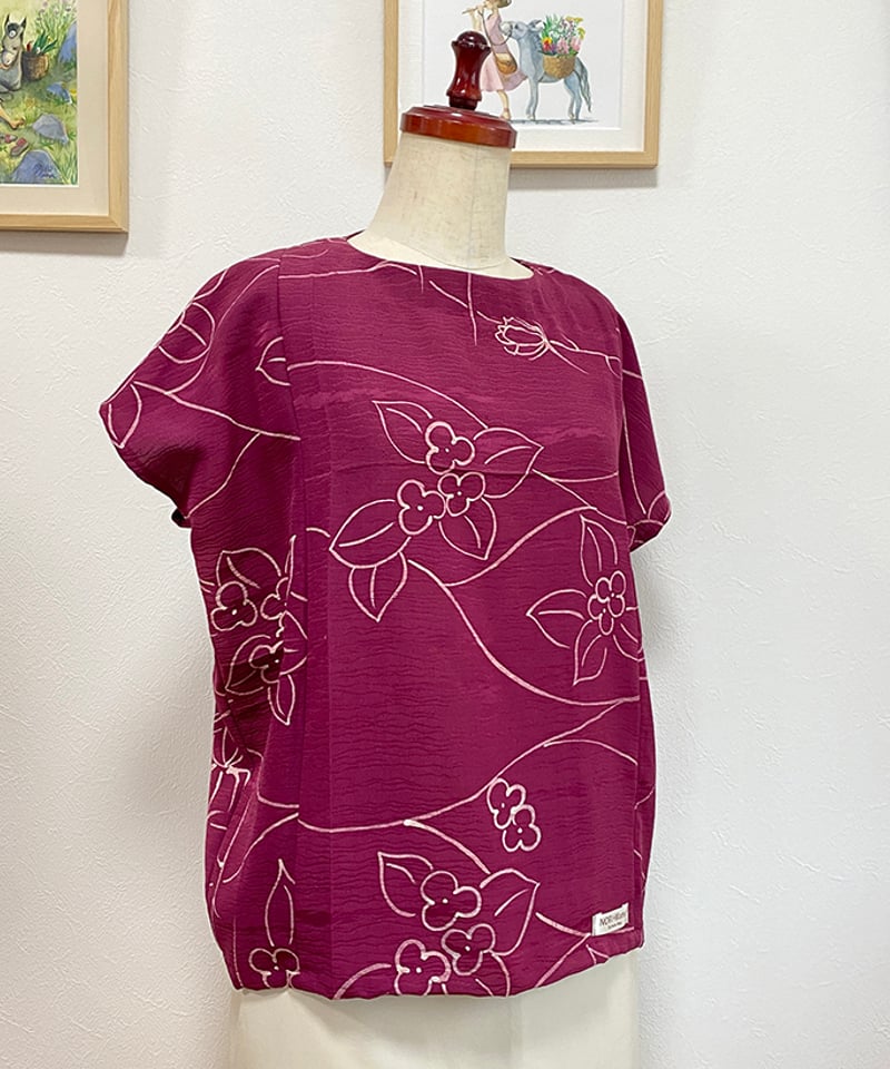 着物リメイクパターン：フレンチスリーブT（作り方つき） | アトリエ