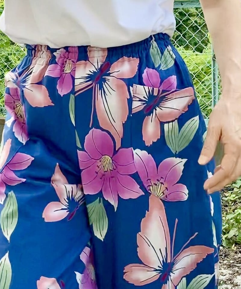 着物リメイクパターン：ワイドパンツ（作り方付き） | アトリエMugi