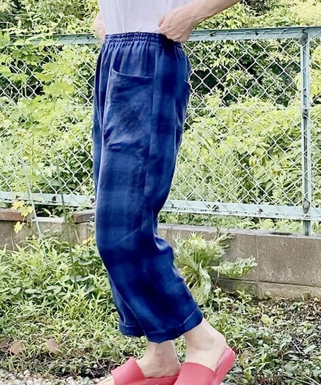 着物リメイクパターン：基本のゴムパンツ（作り方付き）