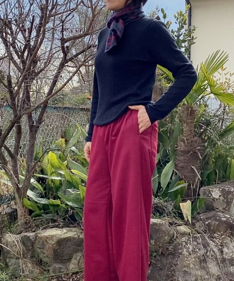 着物リメイクパターン：ワイドパンツ（作り方付き） | アトリエMugi