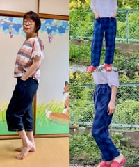 着物リメイクパターン：基本のゴムパンツ（作り方付き）