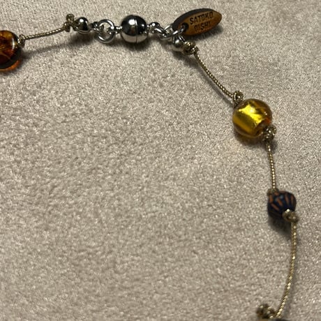 gem necklace  (⚪️silver×🟡pale gold)