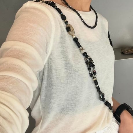 wood×beads strap