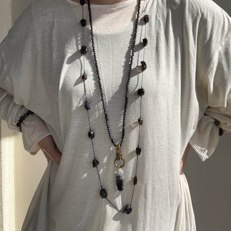 Long gem necklace 📿 | SATOKO OISHI