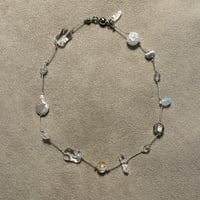 gem necklace (⚪️silver×◯clear)