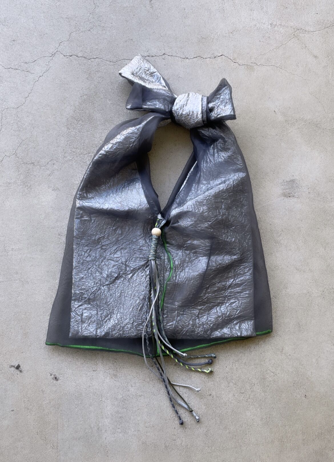 RIBBON BAG /⚫️GRAY×SILVER⚪️ | SATOKO OISHI