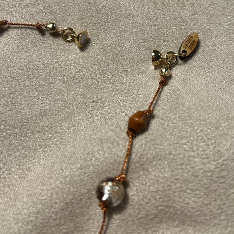 gem necklace  (🟡gold×🟤brown)