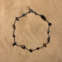 material necklace (⚪️silver×⚫️black)