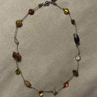 gem necklace (⚪️silver×🟡pale gold) | SATOKO OISHI