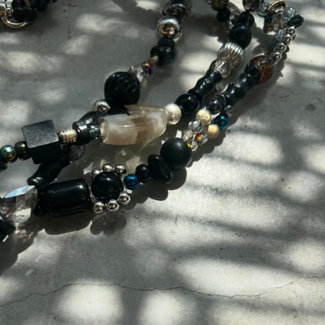 wood×beads strap